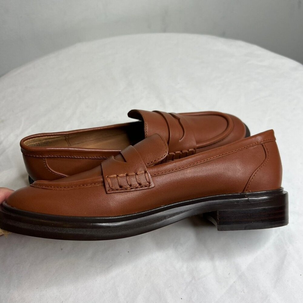 Madewell Tan Leather Penny Loafers - Picture 8 of 11
